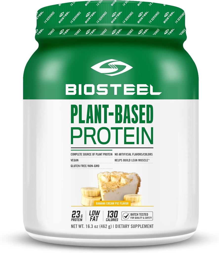 BioÇelik Elite Plant-Based Recovery Vegan Protein ile Brown Rice protein, Pea protein ve Hemp Protein, Banana Cream Pie Flavor, 14 Hizmet, Gluten-Free