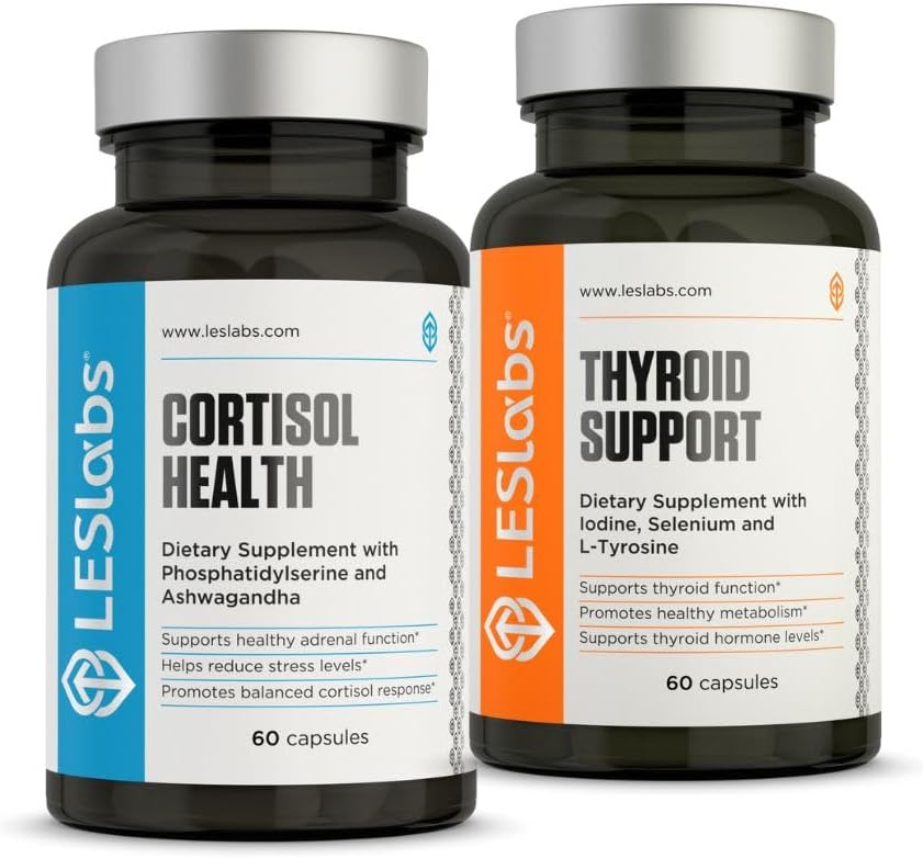 LES Laboratuvarları Cortisol ve Metabolik Sağlık Desteği Duo - Cortisol Balance ve Tiroid Desteği için Tamam - 60 + 60 Capsules