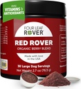 Four Leaf Rover Red Rover - Köpek Urinary Tract Supplement - Organik Bayanlar ve Apple'dan Vitaminler - Polifenollerin ve Antioksilerin İyi Kaynağı - 30 Büyük Köpek Hizmetleri