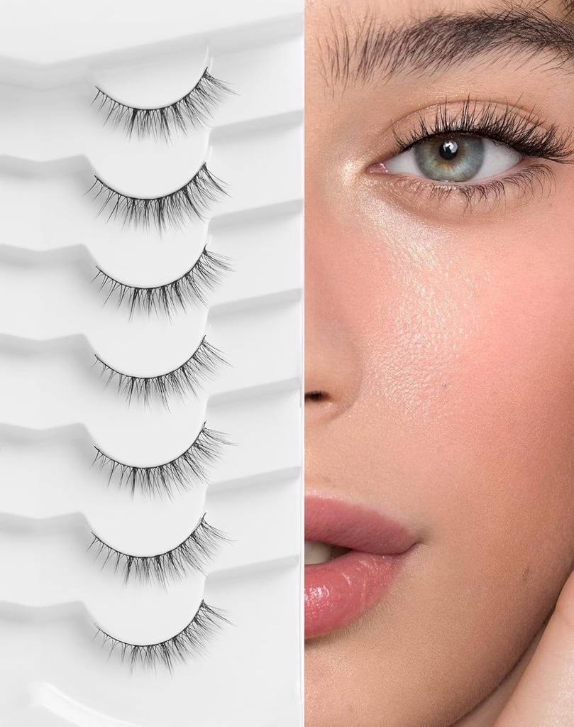 Natural Lashes Natural Eyelashes Short Eyelashes Natural Look false Eyelashes Wispy Eye Lashes 10mm Little Lashes K50