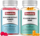 Potasyum Gummies & Magnezyum Gummies, P Properties Chloride 500 mg, Magnezyum Glycinate 500 mg, Family için Mineral Supplements