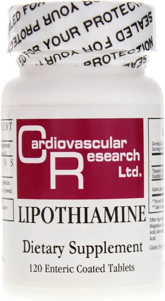 Καρδιαγγειακή Έρευνα Lipohiamine B Συμπλήρωμα 120 Δισκία - Βιταμίνη Β1 Τώρα με Άλφα Λιποϊκό Οξύ - 1 X 120 Count