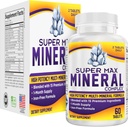 Super-MAX Multimineral Supplement (Iron Free) Multiminerals | High-Potency Multi Mineral Supplements (All-in-1) Mineraller Formula | Mineral Kompleksi | 1Month Supply | 60 Tabletler