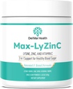 Max-LyZinC | L-Lysine 1100 mg + çinko 6 mg + C 100 mg - Sağlıklı Ortada Kan Şekeri Korumak için 3in-1 Supplement - One-Scoop-Per Day Toz