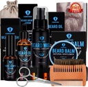 Beard Grooming Kit,Beard Kit with Beard Oil,Beard growth Serum,Beard Wash, Beard Balm, Beard Comb, Beard & Mustache Scisors Beard Kit Büyüme için eşsiz Hediyeler