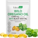 Oregano Oil Capsules,2 in 1 6000 mg Oil of Oregano with Black Seed Oil, Wild Oregano Oil Immune and Antioxy Support,Non-GMO,Gluten Free,120 Softgels (1 Bag)