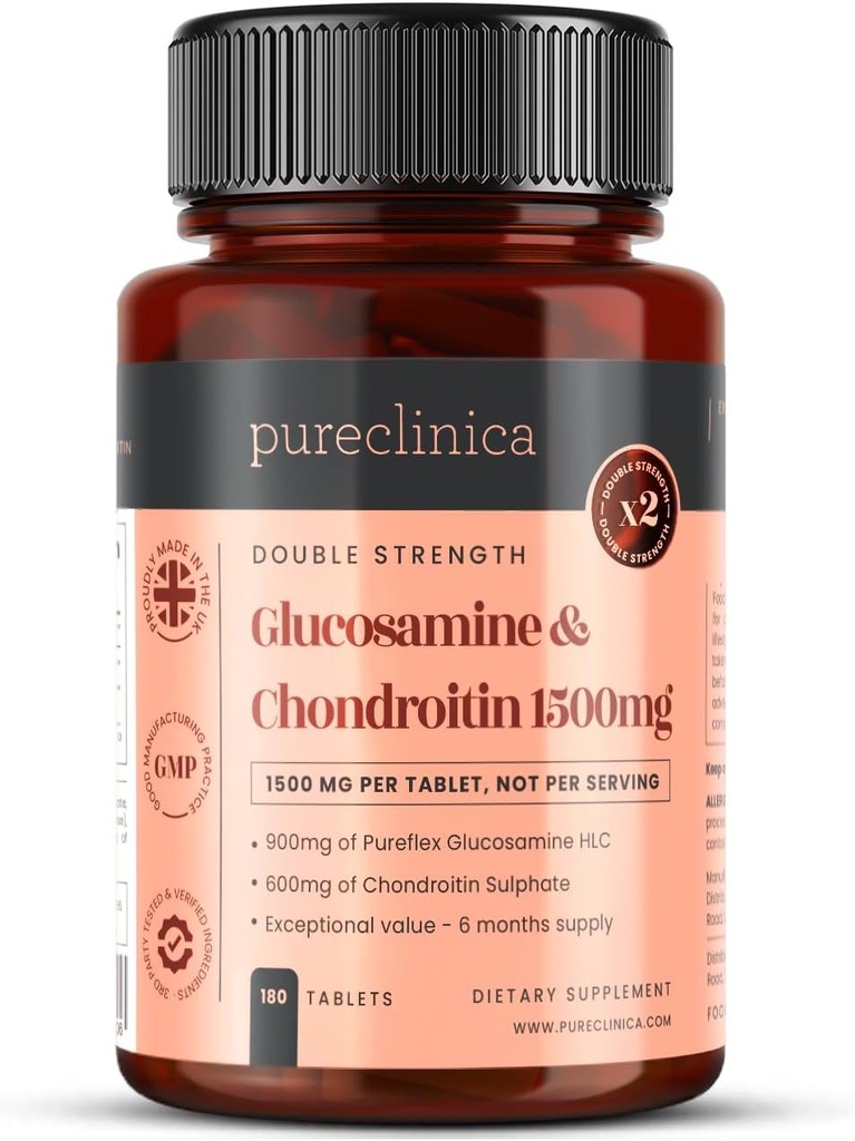 Safclinica High Strength 1500 mg Glucosamin HCL & Chondroitin x 180 Tablet