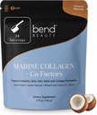 Bend Beauty Marine Collagen + Co-Factors | Coconut Flavored Collagen Toz | Hydrolyzed Collagen Supplement | Fish Collagen, + Silikon + Vitamin C | Sağlıklı Skin, Saç ve Nails