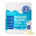 Bovine Colostrum & Collagen Toz Gut Health, Immune Support, Saç Büyüme ve Güzellik Supplement, Sugar Free – IgG, Probiyotiks, Vitamin B12, C, D3 – Unflavored, 30 Hizmet