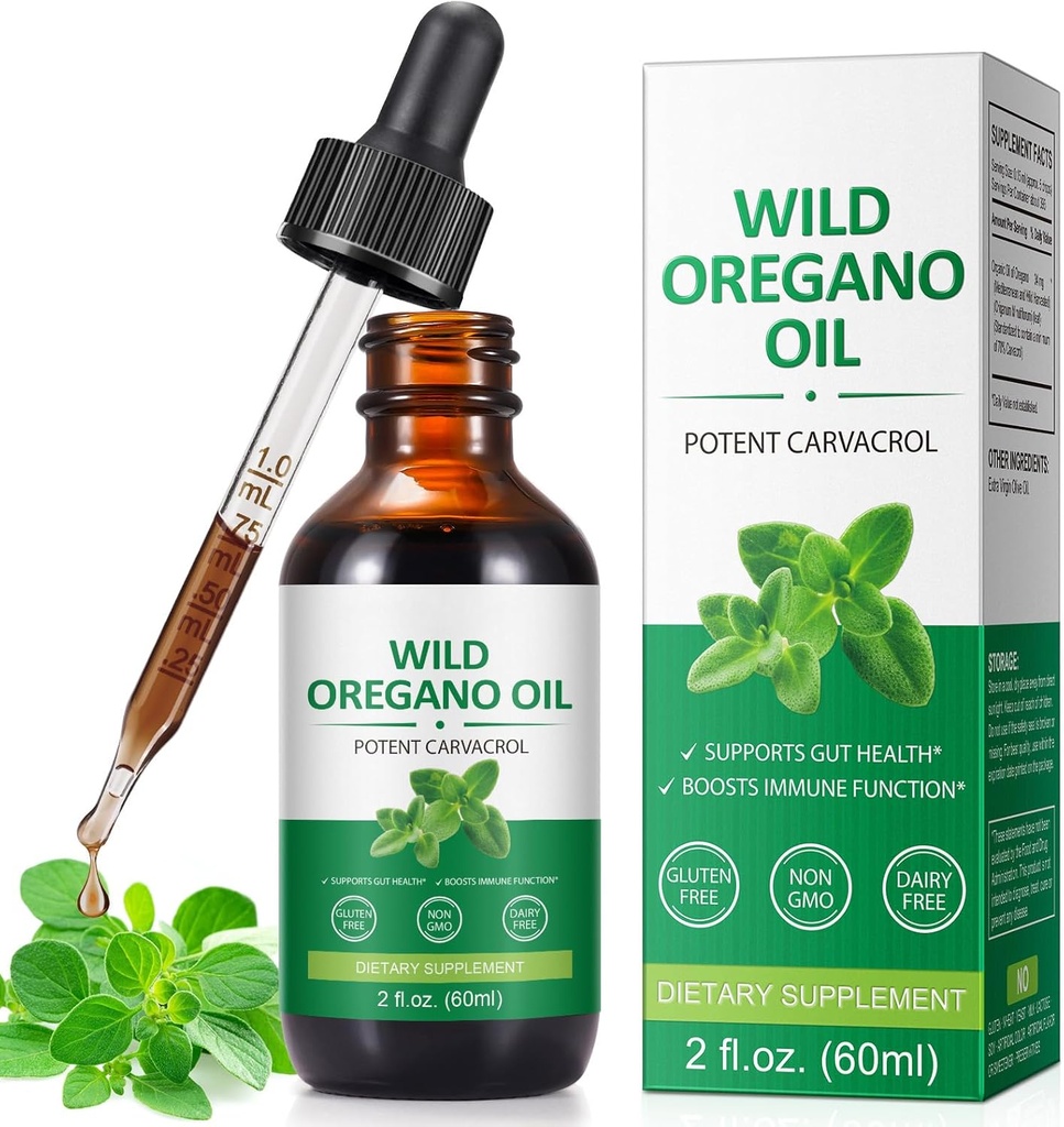 Oregano Oil, Oregano Petrol Adam ve Kadın için kullanabilir - 2 Fl oz