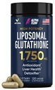 Liposomal Glutathione Supplement 1000MG + 750MG- Glutathione Liposomal ile VIT C + Phosfolipid Antioksik - Liver Detox ve Immune Support Supplement - 120 Caps - Toz&Liquid Alternative