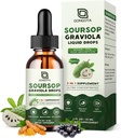 Soursop Graviola Liquid Drops, Organik Soursop Bitters with Elderberry & Turmeric for Cellular,Immune, Digestive Support, Herbal Extracts, Sugar Free/Gluten Free - 1 fl ozzz