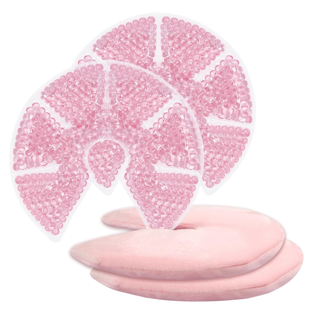 Sıcak / Cold Meme Gel Bead Buz Paketleri Meme Soğutma/Heat Pads Emzirme, Hemşirelik Ağrısı, Mastitis, Engorgement, Swelling, Plugged Ducts | Boost Milk Let-Down & Production,2 Pack (Pink)