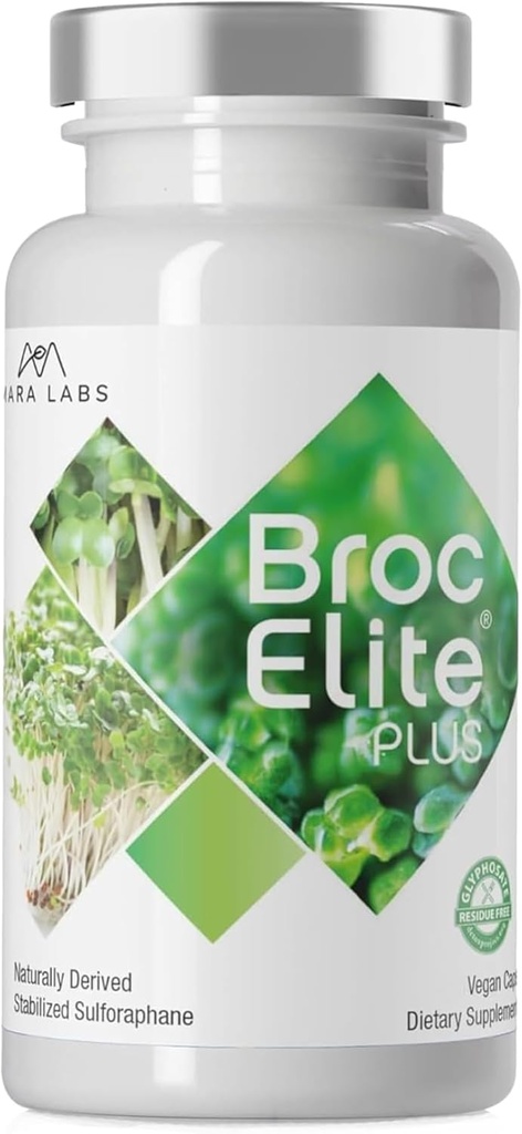 Mara Labs Broc Elite Plus | Broccoli Supplement w/Stabilized Sulforaphaneksiyon | Zero Glyphosate Residue | 60 Sebze Kapsülleri