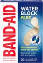 Band-Aid Brand Water Block Flex 100% Su geçirmez Bantajları İlk Aid Yaraları Minor Cuts, Boates & Yaras, Ultra-Flexible Design, Sterile, All One Dimension, 20 ctt
