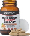 Mushroom Supplement Energy Support | Organik Mushroom Herbal Capsules with Reishi, Ginkgo, Rhodiola, Maca, Çin BTC, CoQ10 + Daha Fazla (60 Capsules)