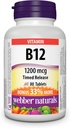 Webber Naturals Vitamin B12 Timed Release 1200 mg 80 Tablets