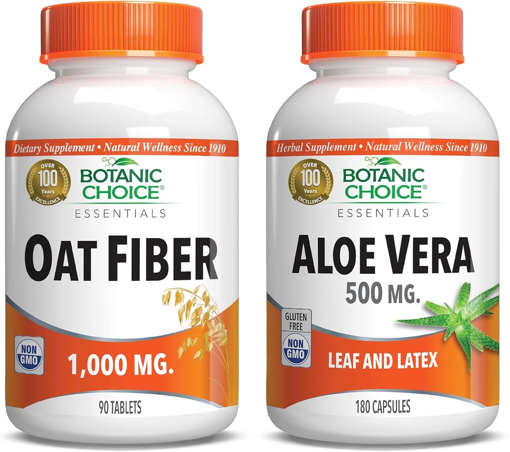 Botanic Choice - Oat & Aloe Vera: Diyetsel Fiber & Digestive Health Supplement