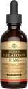 SOLGAR Sıvı Melatonin 10 mg, Natural Black Cherry Flavor - 2 fl oz - Jet Lag - Vegan, Gluten & Dairy Free, Kosher - 59 Hizmet