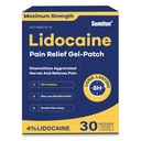 Sumifun 4% Lidocaine Pain Relief Patches 30 Count Maximum Strength Numbing Gel Patch for Back Knee Neck Joint Muscle Sureness Topic Analegesic FSA ή HSA Επιλέξιμες