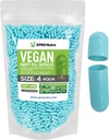 XPRS Nutra Boyutu 4 Boş Kapsüller - 1000 Kont Küçük Boş Vegan Capsules - DIY Sebze Kapsülü - Tamamlanan Do-It- Your Veggie Pill Caps for Supplements (Aqua)