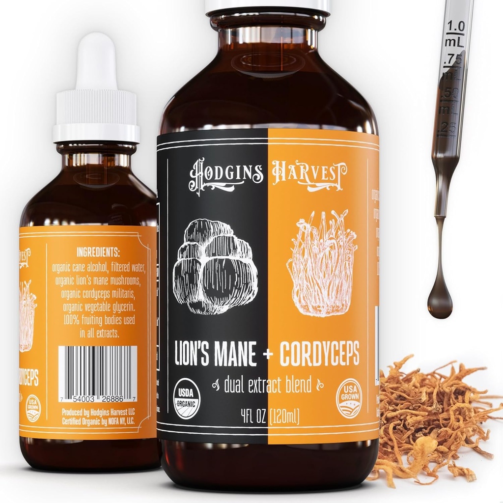 Hodgins Harvest Organic Lion's Mane + Cordyceps Βάμμα 