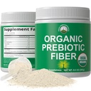Organik Prebiyotik Fiber 3in-1 Vegan Toz Gut Health için. USDA Organik Raw Tüm Gıda Bitkileri Organik Inulin (Jerusalem Artichoke), Acacia Fibers, SunFiber