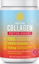 Peptide Energy Collagen Toz Saç, Nail, Skin, Tip I & III,Caffeine for Energy, Vitamin C, Biotin, Hyaluronic Acid, Zero Sugar – 8.92 oz (Strawberry Margarita)