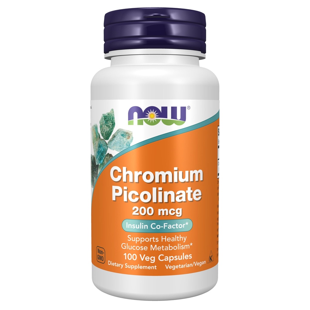 Şimdi Tamamlar, Kromium Picolinate 200 mcg, Insulin Co-Factor*, 100 Veg Capsules