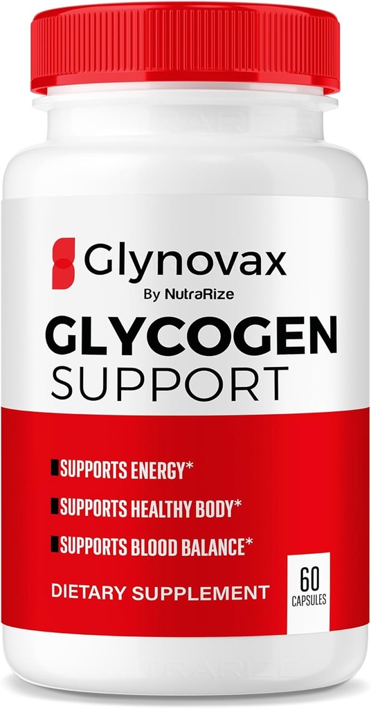 NutraRize Glynovax Pills, Glynovax Glycogen Support Formula, All Natural Supplement to maintain Health Stable Levels, Resmi Glyno Vax İncelemeleri (60 Capsules)