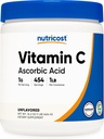 Nutricost σε σκόνη ασκορβικού οξέος (βιταμίνη C) 1LB