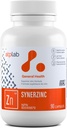 ATP LAB Synerzinc 90 caps - Vegan συμπλήρωμα ψευδαργύρου για άνδρες και γυναίκες - Zinc Mineral Συμπληρώματα - Υγιεινό δέρμα - Βιταμίνες ψευδαργύρου για ενήλικες