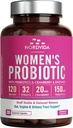 Women's Probiyotik, 120 Milyar ve 32 Strains with Cranberry, Prebiyotiks & Digestive Enzymes, Gut, Vaginal & Urinary Tract Support, 30 Gecikmeli Yayın Kapsülleri