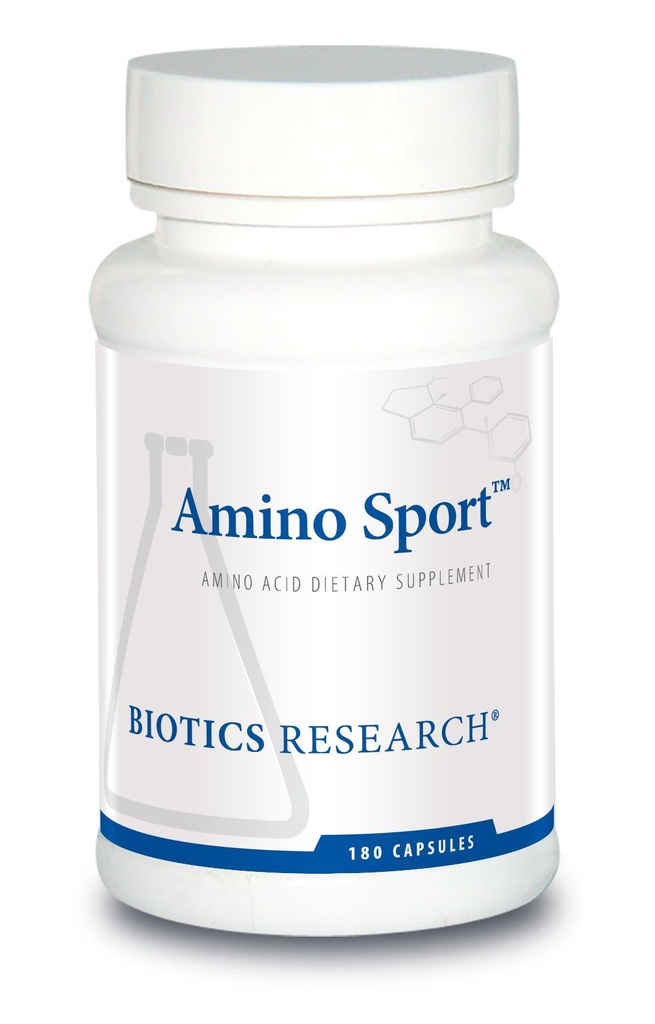 Biotics Araştırma Amino Sport Broad Spectrum Amino Asits, Essential Amino Asits, BCAAs, Sports Recovery, Support Lean Muscle Mass 180 Capsules