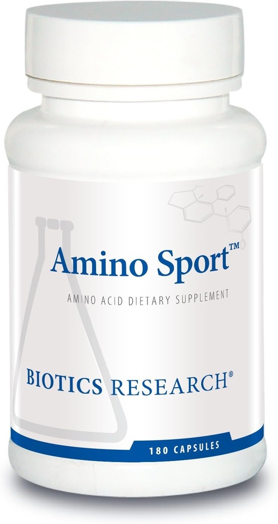 Biotics Araştırma Amino Sport Broad Spectrum Amino Asits, Essential Amino Asits, BCAAs, Sports Recovery, Support Lean Muscle Mass 180 Capsules