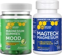 Φυσικές στοιβάδες Magtech + Mood Magnesium Gummies Bundle - 4 Μορφές Μαγνησίου - Υποστηρίζει την χαλάρωση και την υγεία του εγκεφάλου* - 120 κομμάτια