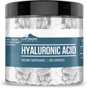 Earthborn Elements Hyaluronic Acid 200 Capsules, Pure & Undiluted, No Additives