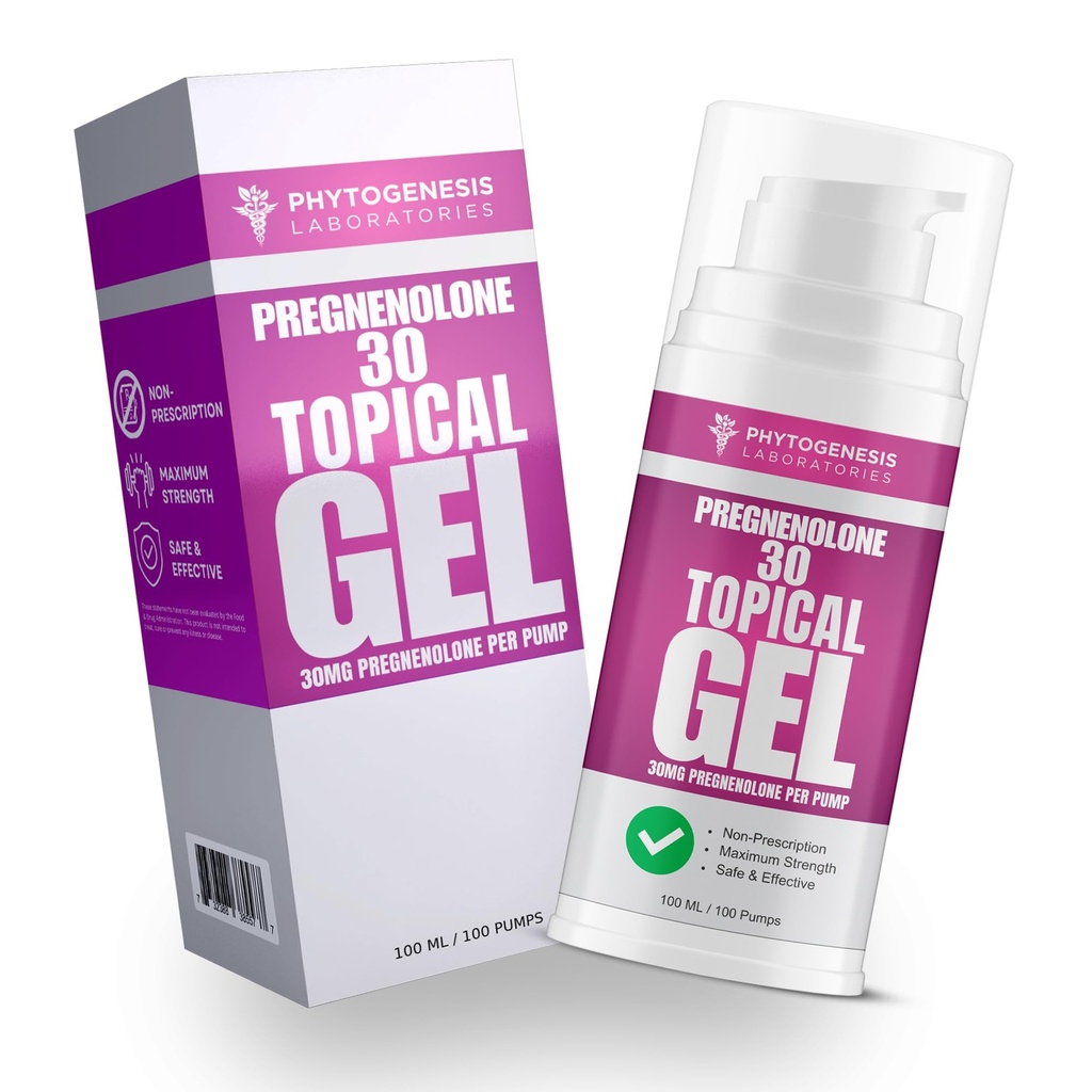 Pregnenolone 30 - Μέγιστη δύναμη Topical Gel - 30mg Όλα τα φυσικά Pregnenolone ανά αντλία - Ορμονική, Γνωστική, Mood, Μνήμη και ανοσοποιητικό σύστημα Υποστήριξη