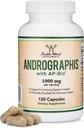 Andrographis Capsules Max Andrographides - 1.000 mg Set Boyut (120 Capsules) AP-Bio (Patented Andrographis Paniculata Ekstraksiyon) - Klinik olarak Immune System Health için Çift Wood