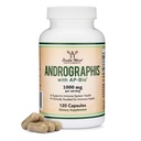 Andrographis Capsules Max Andrographides - 1.000 mg Set Boyut (120 Capsules) AP-Bio (Patented Andrographis Paniculata Ekstraksiyon) - Klinik olarak Immune System Health için Çift Wood