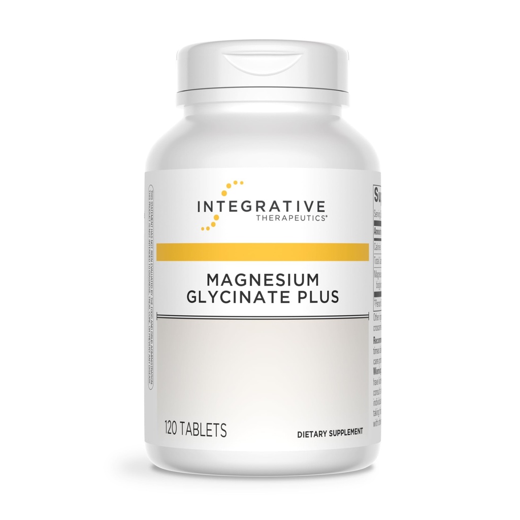 Bütünleştirici Tedaviler Magnezyum Glycinate Plus - Beyin Fonksiyonlu Yetişkinler için Tamam * - Destekler Kalp ve Muscular Fonksiyonl* - Süt-Free & Gluten-Free - 120 ( Count60 Hizmet)