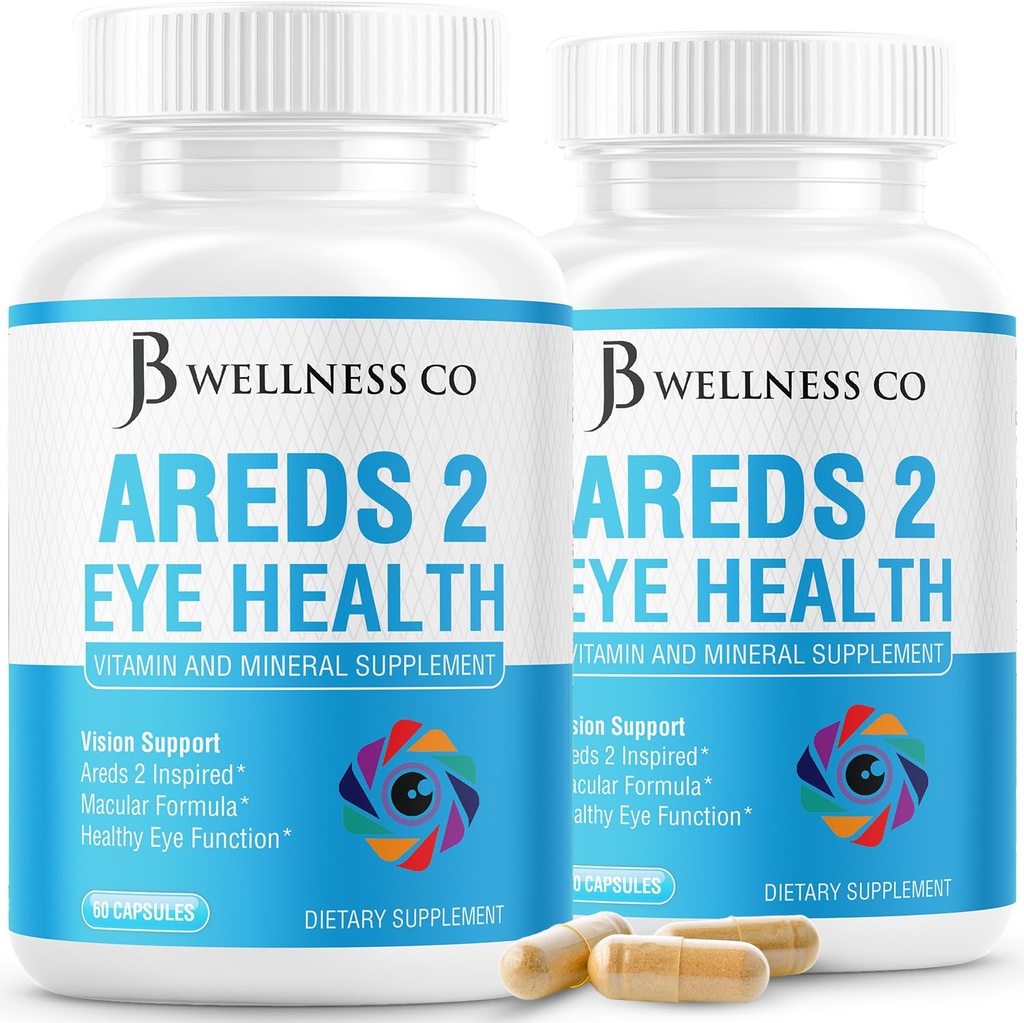 JB Wellness AREDS 2 Eye Vitamin & Mineral Supplement, Contains Lutein, C, Zeaxanthin, çinko & Vitamin Geliştirilmiş Vizyon Tamam - 120 Kont