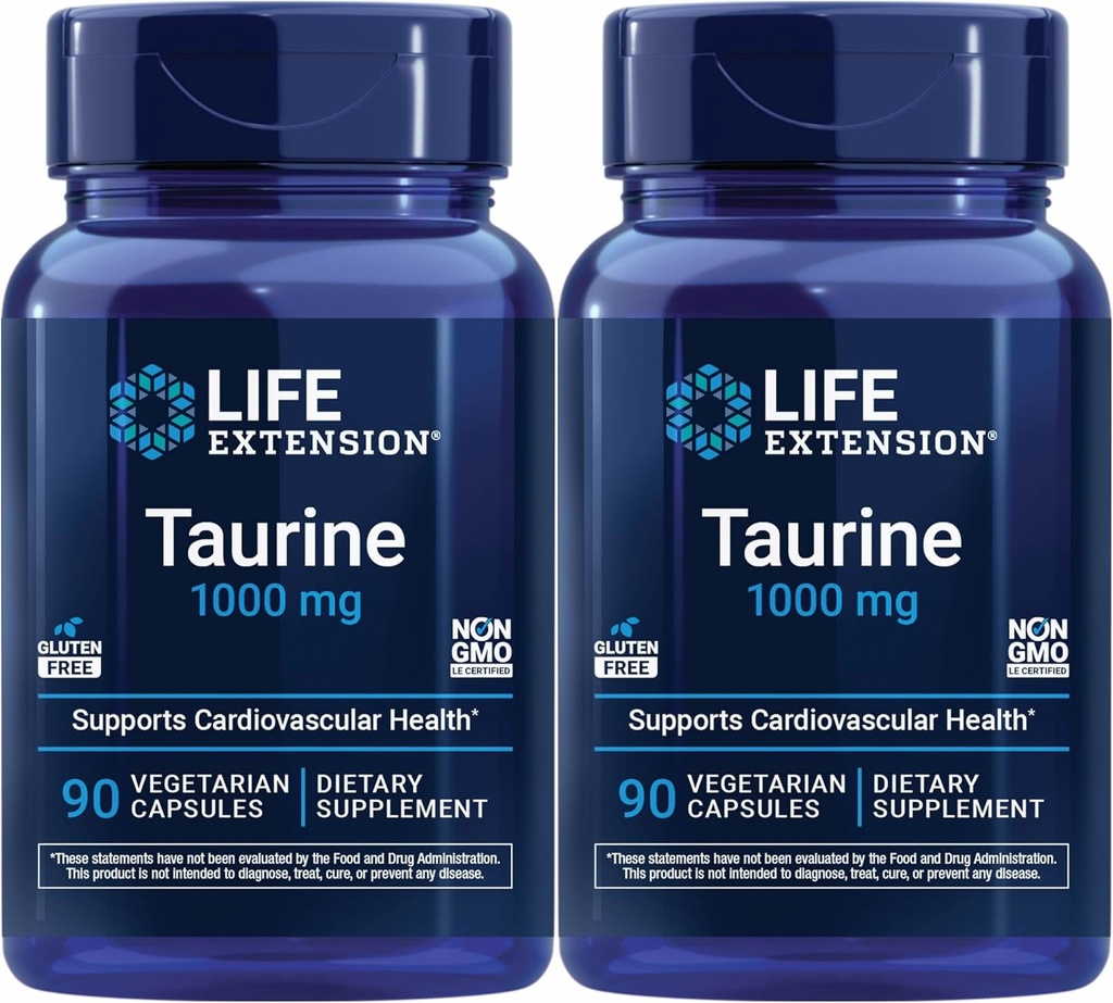 Επέκταση ζωής Ταυρίνη 1, 000 mg, 90 Κάψουλες χορτοφαγικής (συσκευασία των 2)