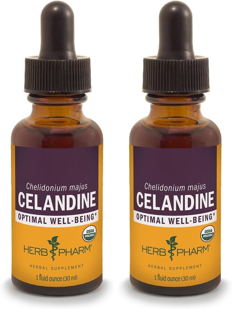 Βότανο Pharm Certified Organic Celandine Liquid Extract - 1 ουγγιά (πακέτο του 2)