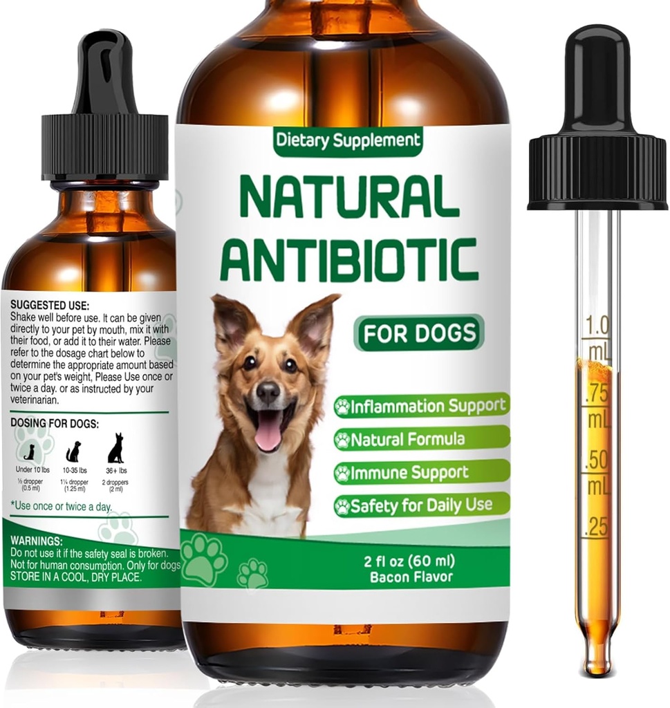 Köpekler için Antibiyotikler, Köpekler için Doğal Antibiyotikler,Pet Antibiyotik, Dog Multivitamin, Supports Dog Antibiyotik ve Itch Relief,Dietary Supplement, Natural Herbal Supplement