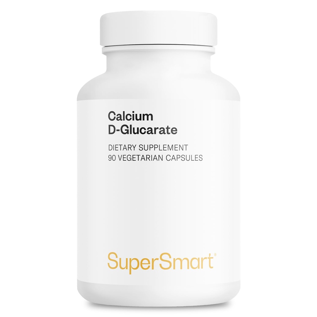 Supersmart - Kalsiyum D-Glucarate 1500 mg Per Day - Antioksi & Detox Supplement | Non-GMO & Gluten Free - 90 Vegetarian Capsules