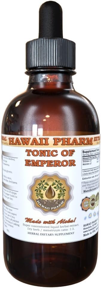 Hawaii Pharm Shiitake, Maitake, Cordiceps, Reishi Liquid Extract, Organik kıl Shiitake, Maitake, Cordiceps, Reishi Tincture, Herbal Supplement, USA, 4 fl.oz
