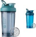 BlenderBottle Shaker Şişe Pro Serisi Protein Shakes ve Pre Workout, 24Ounce, Cerulean Blue and Ocean Blue Blue