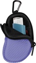 Neoprene Asthma Inhaler Holder, Protective Portable Travel Handy Holster, Lightweight Carrying Case with Carabiner Clip and Mesh Pocket Inside, Inhaler Not Included (Case Only) (Violet)
