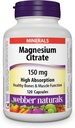 Webber Naturals Magnesium Magnezyum Citrates High Abvitamin 150 mg 120 Capsules